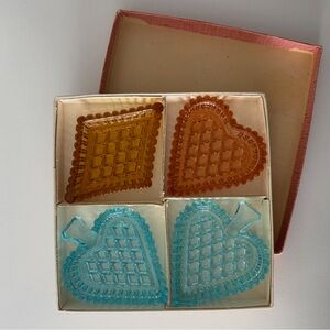 Vintage Bohemian Glass Trinket Dishes